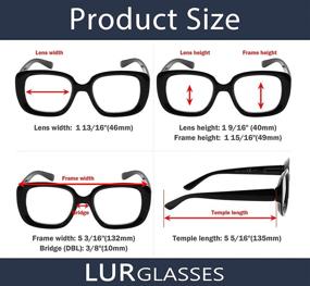 img 1 attached to Ladies Reading Glasses - Set of 4 LUR Women's Readers