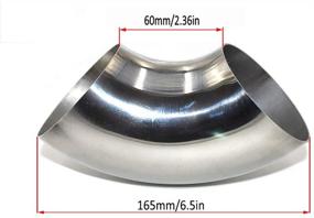 img 2 attached to 🔥 Premium Quality 3" Stainless Steel Mandrel Bend Elbow 90° for Car Modified Exhaust Pipe, Handrail & More