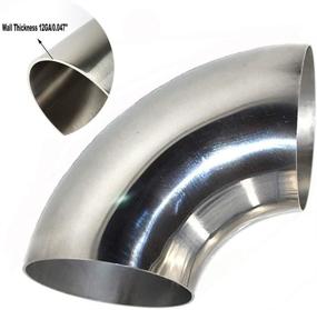 img 1 attached to 🔥 Premium Quality 3" Stainless Steel Mandrel Bend Elbow 90° for Car Modified Exhaust Pipe, Handrail & More