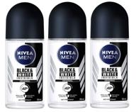 nivea for men deodorant roll on invisible b&w power - pack of 3 (1.69oz) логотип