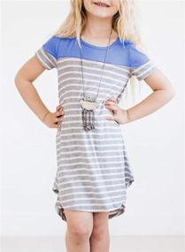 img 2 attached to 👗 Dokotoo Girls' Clothing: Colorblock Crewneck Dresses with Pockets