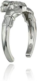 img 2 attached to Hoops Loops Sterling Zirconia Claddagh