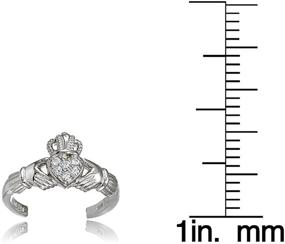 img 1 attached to Hoops Loops Sterling Zirconia Claddagh