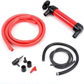 img 4 attached to 🔥 Efficient Multi-Use Siphon Fuel Transfer Pump Kit for Gas, Oil, and Liquids by HORUSDY