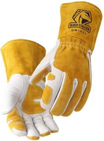 img 4 attached to 🧤 Premium Revco GM1611 Top Grain Leather Cowhide MIG Welding Gloves | Reinforced Palm & Thumb| Seamless Forefinger | Extra Protection (Large, 5" Cuff)