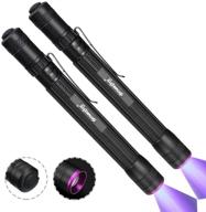 tileon uv black light flashlight: zoomable pen lights - pet urine, hotel inspection, dry stain detection (2 pack) logo