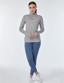 img 3 attached to Women's Workout Long Sleeve Shirts 3 Pack - Yoga Running Tops with Thumb Holes and Pocket