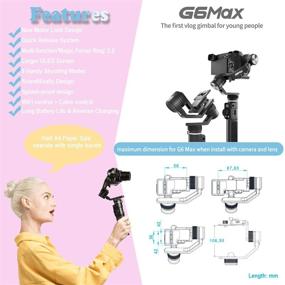 img 1 attached to 📷 FeiyuTech G6 Max 3-Axis Camera Gimbal Stabilizer for Small Mirrorless/Pocket/Action Camera/Smartphone: Sony a6300/a6500 α7SII RX100, GoPro 9/8/7/6/5, iPhone 12, Samsung S10+ (2.65lb Payload)