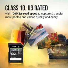 img 2 attached to 💾 High-speed PNY 128GB Elite-X Class 10 U3 V30 SDXC Flash Memory Card - Boost Your Storage Capacity!