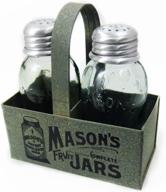 🧂 convenient mason's jars box salt and pepper caddy - organize your seasonings with style! logo