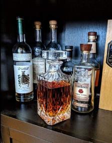 img 2 attached to 🥃 James Scott 720ml Crystal Liquor, Whiskey, and Scotch Decanter - 24 Oz. Capacity with Square Stopper, Beautifully Packaged in a Gift Box