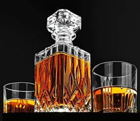 img 3 attached to 🥃 James Scott 720ml Crystal Liquor, Whiskey, and Scotch Decanter - 24 Oz. Capacity with Square Stopper, Beautifully Packaged in a Gift Box