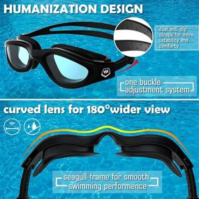 img 1 attached to 🏊 Polarized Swim Goggles for Men Women Adults Teenagers - Anti-Fog UV Protection, No Leakage, Clear Vision
