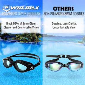 img 2 attached to 🏊 Polarized Swim Goggles for Men Women Adults Teenagers - Anti-Fog UV Protection, No Leakage, Clear Vision