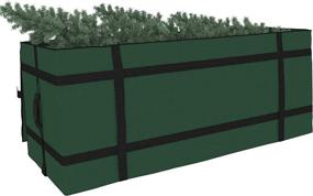 img 4 attached to 🎄 Brobery 9 Feet Wide Opening Christmas Tree Storage Bag: Durable Xmas Tree Box Container for Disassembled Trees - 600D Oxford, Dual Zipper & Handles