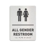 restroom compliant options brushed aluminum logo