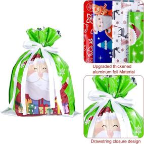 img 1 attached to 🎁 MIAHART Christmas Drawstring Wrapping Assorted: Festive and Easy-to-Use Gift Packaging