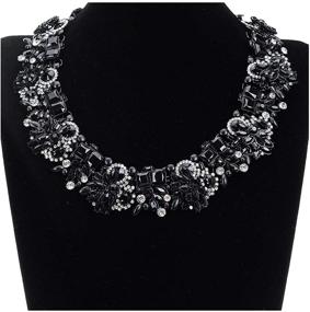 img 1 attached to Mozhuo Crystal Statement Necklace Fashion