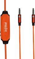 🎧 pilot electronics el-1301n v2 audio response auxiliary cable - electroluminescent, orange logo