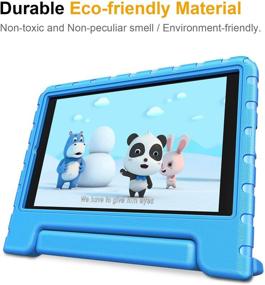 img 2 attached to 📱 Fintie Shockproof Case for Onn 8-inch Tablet Pro (Model: 100003561) - Kids Friendly Lightweight Convertible Handle Stand Protective Cover for Onn Pro 8-inch Android Tablet (Blue)