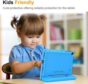 img 1 attached to 📱 Fintie Shockproof Case for Onn 8-inch Tablet Pro (Model: 100003561) - Kids Friendly Lightweight Convertible Handle Stand Protective Cover for Onn Pro 8-inch Android Tablet (Blue)