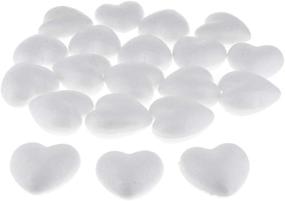 img 4 attached to 💖 20pcs Heart Shape Polystyrene Foam Balls Styrofoam Blocks: Ideal for Sculpture, Modeling, Crafts, DIY Projects, and Xmas Painting Ornaments