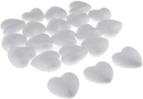 img 2 attached to 💖 20pcs Heart Shape Polystyrene Foam Balls Styrofoam Blocks: Ideal for Sculpture, Modeling, Crafts, DIY Projects, and Xmas Painting Ornaments