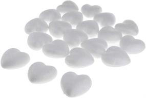 img 1 attached to 💖 20pcs Heart Shape Polystyrene Foam Balls Styrofoam Blocks: Ideal for Sculpture, Modeling, Crafts, DIY Projects, and Xmas Painting Ornaments