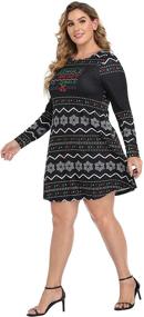 img 3 attached to 🎄 HDE Women's Christmas Sweater Sleeve Dress: Festive & Stylish Women's Clothing