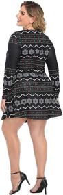 img 2 attached to 🎄 HDE Women's Christmas Sweater Sleeve Dress: Festive & Stylish Women's Clothing