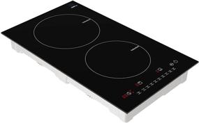 img 3 attached to 🔥 Cheftop Portable Induction Cooktop - 120V, 1800 Watt, Digital Ceramic Top with Kids Safety Lock, Touch Sensor Control, Multiple Cooking Zones & Levels (Double Burner, Vertical)
