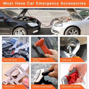 img 1 attached to 🚗 Complete Car Roadside Emergency Kit: Jumper Cables, First Aid, Tow Rope & More!