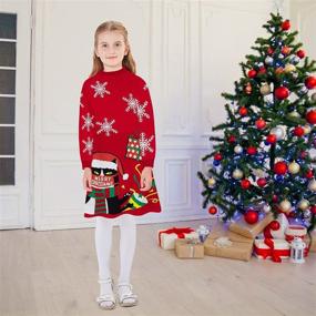 img 3 attached to Funnycokid Toddler Christmas 🎄 Sweaters: Adorable Reindeer Girls' Clothing Collection