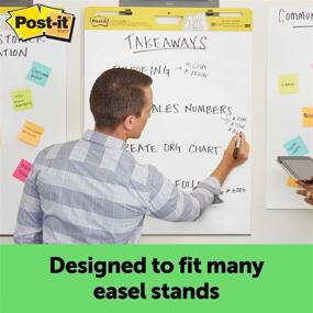 img 3 attached to Super Sticky Easel Pad - Large 25 x 30 Inches - 30 Sheets/Pad - Pack of 6 Pads - White Premium Recycled Self Stick Flip Chart Paper with Extra Strong Adhesion