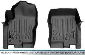 img 1 attached to 🚗 Настраиваемые коврики на пол для Nissan Frontier 2008-2021 | Комплект для первого ряда | Пол на стороне водителя | Черный | SMARTLINER