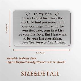 img 3 attached to 💌 Express Your Love: Wallet Insert Card for Husband and Boyfriend