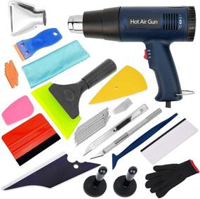 img 4 attached to Complete Car Paint Protection Vinyl Film Tool Kit | Includes Heat 🚗 Gun, Squeegee, Scraper, Utility Knife, Edge Trimming Tool, and Glass Wiper by CARTINTS