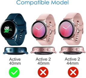 img 3 attached to 📱 3-Pack Fintie Samsung Galaxy Watch Active 40mm Case - Premium Soft TPU Screen Protector, All-Around Protective Bumper Shell Cover (Not Fit for Active 2) - Black, Clear, Rose Gold