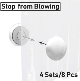 img 3 attached to 🪡 Magnetic White Round Curtain Weights - 4 Sets (8 PC) | Perfect for Shower Curtains, Drapery, Tablecloths, Flags, Sheer Fabrics and Outdoor Curtains – Heavy-Duty