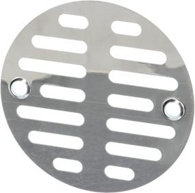 img 1 attached to 💧 LASCO 03-1247 3-1/2-Inch Chrome Plated Shower Drain Grate with Dual Screws: Efficiency at its Finest