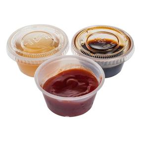 img 2 attached to 🍽️ Convenient Bulk Pack: TashiBox 200 Sets of 2 Ounce Disposable Plastic Jello Shot Cups with Lids, Ideal for Souffle and Portion Control