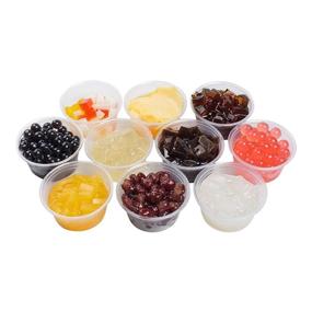 img 3 attached to 🍽️ Convenient Bulk Pack: TashiBox 200 Sets of 2 Ounce Disposable Plastic Jello Shot Cups with Lids, Ideal for Souffle and Portion Control