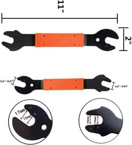 img 2 attached to 🚴 Bike Pedal Wrench: 15, 16, 17mm Spanner for Biking, Cycling, Mountain Bike Repair & Removal Tool - MTB BMX