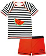 👙 wevswe girls short sleeve rash guard swimsuit set with upf 50+ sun protection and tankini style logo