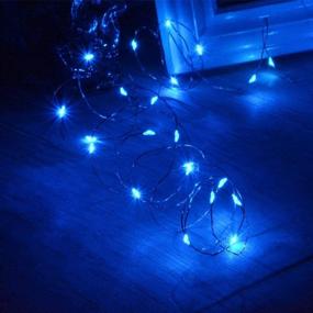 img 3 attached to 🔵 Beewin 2 Pack 33ft 100 LED Copper String Lights: Waterproof, Remote Timer, 8 Modes, Ideal for Wedding, Patio, Bedroom, Party, Xmas Decor - Blue, 2pcs