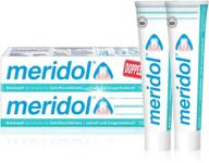 🦷 meridol toothpaste double pack: 2x75ml for exceptional oral care - 150ml total logo