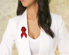 img 1 attached to AIDS Awareness Ribbon Satin Pins