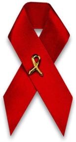 img 2 attached to AIDS Awareness Ribbon Satin Pins
