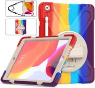 🔒 rantice ipad 9th/8th/7th generation case for kids - durable shockproof cover with 360 stand, pen holder, hand strap & shoulder strap - 10.2 inch ipad 9th/8th/7th gen protection logo