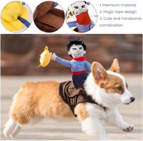 img 3 attached to 🐶 UEETEK Pet Costume Dog Outfit Cowboy Rider Style - Size S, Fits Dogs Weight Under 7 KG